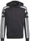 adidas Squadra 21 Hooded Track Top, Felpa Sportiva con Cappuccio Unisex-Bambini e Ragazzi, Black/White, 164