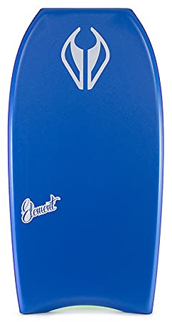 NMD Element PE Bodyboard mit Leash und Tasche (Blau-Gelb, 42 / 107 cm)
