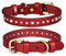 FUNAT Hundehalsband aus Leder, Rindsleder Vintage Hundehalsband mit Oberschicht, Rind Lederhalsband mit Strass Hundehalsband