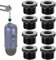 Rigych Blue Yeti Mic Screw Adapter 5/8 Male to 3/8 Female, Metal Screw Thread Adapter for Blue Yeti X/Snowball Mic Boom Arm Stand, 8 Pcs (Black)