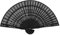 Tiuimk Éventails chinois japonais en bois sculpté antique pliable pour femme, fête de mariage, décoration d'intérieur, noir