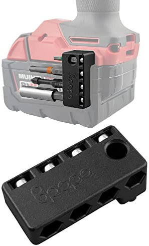 Upgraded Magnetic 1/4-Inch Hex Bits Holders Fit for Milwaukee 18V Impacts Drivers,DIY Magnet Drill Bit Tool Holster Pick Up Sleeve Organizer, Hex Screw Bit Storage on side of Power Drill,Left Side