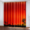 Vorhänge Wohnzimmer Modern Blickdicht 3D Goldener Sonnenuntergang Tier Elefant Giraffe Muster 160X140Cm(Hxb) 2Er Set Blickdicht Schlaufenschal Verdunkelungsvorhang Vorhänge Lärmminderung Gardinen F