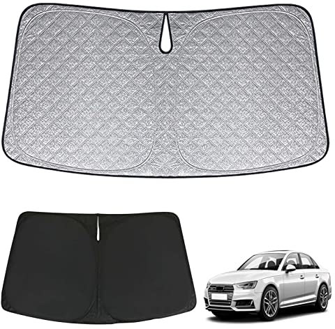 Parasol Parabrisas Compatible con Audi A4 B9/8W - Parasol Coche Parabrisas Interior, Cubierta del Sol para Luna Delantera, Anti UV Parasol Coche Plegable y Portátil