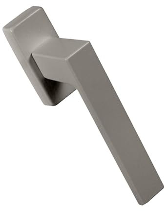 Gedotec Aluminium Türbeschlag - Fenstergriff nickel Fensterolive auf Oval-Rosette | 1 Stk Drehkipp-Rasterolive ohne Schließzylinder | PUSH 1317 | Fensterbeschlag für Fenster inkl Befestigungsmaterial