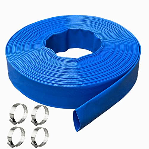 2,5 cm Rückspülschlauch, 7,6 m, strapazierfähiger, flacher Entladungsschlauch, wetter- und platzfest, beste Poolschläuche für Inground-Pools, Pool-Filterschlauch und Pool-Ablaufschlauch