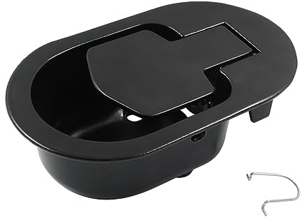 Biaungdo Metall-Liegestuhl-Griff-Ersatzteile, schwarze Aluminiumlegierungs-Griff-Liegesessel-Sofa-Stuhl-Couch-Freigabe-Hebel-Zug-Ersatzteil