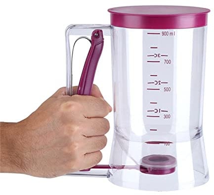 Distributeur Manuel De Pâte à Crêpes Séparateur De Pâte à Crêpes util De Cuisson Gaufre Tasse à Mesurer Avec Chambre Transparente doseur pour pâte Pour la Cuisine à Domicile