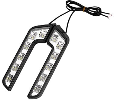 Nebelscheinwerfer 2Pcs Autofahrlampe L Form Nebel 12V DRL Tagfahrlicht Kit Auto Weiß Nebelscheinwerfer