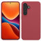 kwmobile Hülle kompatibel mit Samsung Galaxy S24 Hülle - Silikon Handy Case - Handyhülle für Samsung S24 weiche Oberfläche - kabelloses Laden für Galaxy S24 Case - Dark Rose