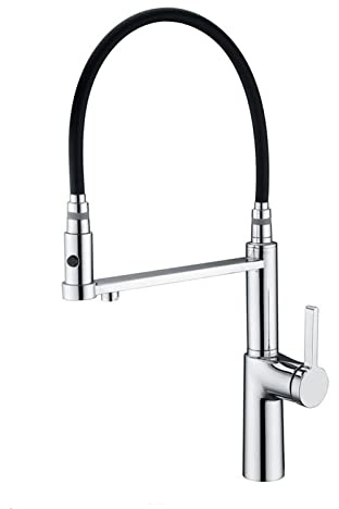3 Way Tap for Kitchen Sink Kitchen Mixer Taps with Pull Out Spray Black Silicone Hose Mixer Tap Kitchen Sink with 2 Modes Spray 3 in 1 Water Filter Tap A (B)