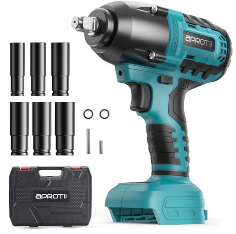 APROTII Akku schlagschrauber 700N.m mit Makita BL1830 BL1840 BL1840B BL1850 BL1850B BL1860B, Schlagschrauber Akku LKW Reifenwechsel mit 6 Stecknüsse und Bürstenloser Motor