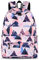 YANAIER Water resistant School Backpack for Girls Teens Cute Print Bookbag Laptop Backpack Women Travel Casual Daypack Pink Mountain