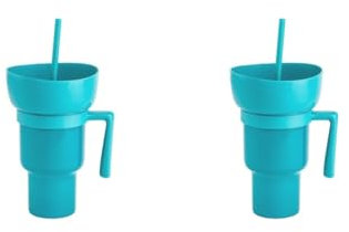NeaxgeandX Juego de 2 vasos portátiles para estadio, para sala de estar, dormitorio, viajes, azul oscuro, 12 x 29 cm