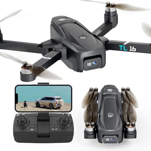 Droni con Telecamere Brushless Motore Drone per Adulti Principianti 2 Telecamere FPV RC Quadcopters Pieghevole Motorizzato 1080P Camera Regolabile UAV APP di Controllo 3D Flips