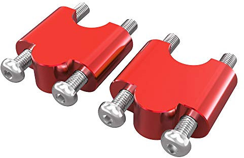1 Paar Lenker-Riser-Bergklemme/Anfall for Yamaha Raptor 700 2013-2020 Raptor 700R 2016-2020 Raptor 70 0r Special Edition 2018-2020(Red)