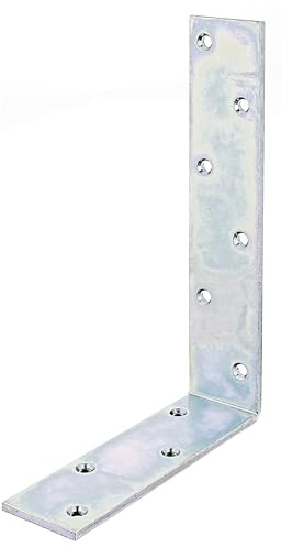Alberts 848064 Balkenwinkel | galvanisch verzinkt, Dickschichtschutz | 160 x 240 x 50 mm | 10er Set