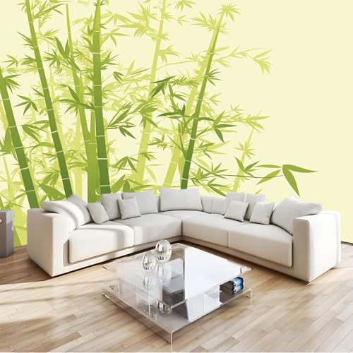 Fototapete Bambus Grün 250x175 cm Tapete Fototapeten Vlies Tapeten Vliestapete Wandtapete Moderne Wand Schlafzimmer Wohnzimmer Wand tapete