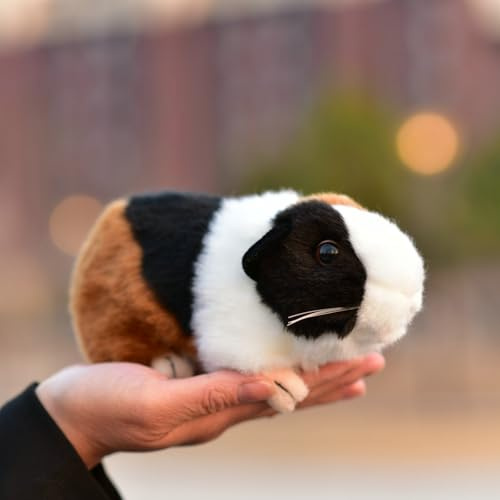 LIUHONGFEI Simulation Dreifarbiges Hamster Plüschtier Stofftier Meerschweinchenpuppe Quietscht, wenn der Körper gedrückt wird (Der dreifarbige Hamster quietscht, wenn er gedrückt wird.)