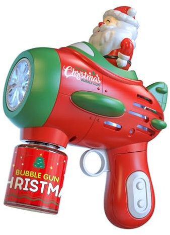 Generic Summer Things for Boys 90ml Christmas Machine Children's Fully Automatic Internet Santa Children's Toy Gift Leaf Blower for Kids Cordless (Red, One Size)