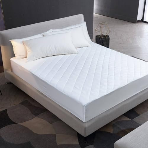 Fitted Sheet 100x200cm, Weiß Spannbetttuch Gitterstruktur Polyester Spannbettlaken