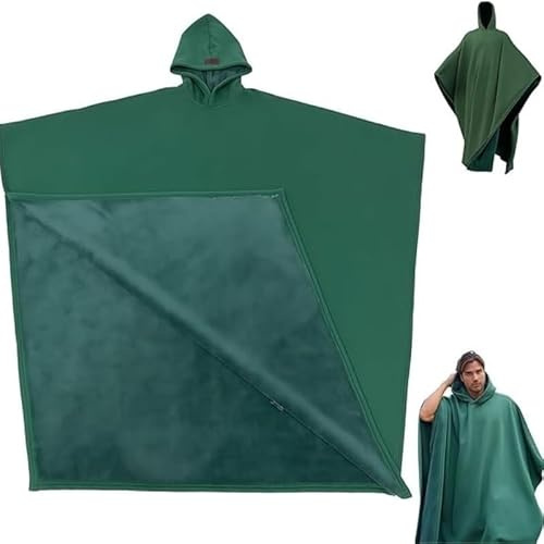 Auosxny 2025 Arcane Hoodie, Decke Umhang, Beruhigender Umhang Hoodie, Oversized Langarm Sweatshirt, Unisex(Green)
