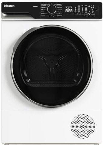 MOCTOR Wärmepumpentrockner DH9008A3W, 8 kg, 15 Programme, WI-FI Moctor App, Zwei Wege Schleudern, Startzeitauswahl, LED-Display