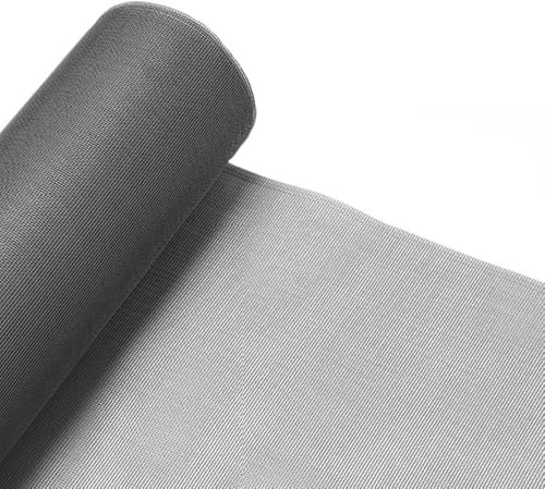 Moustiquaire pour porte et fenêtre, filet anti-moustique en fibre de verre de couleur gris (200 x 1000 cm)
