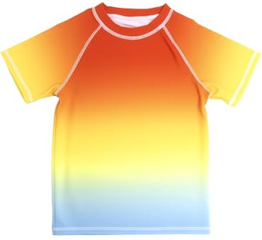 Maglietta da Nuoto per Ragazzi UPF 50+ a Maniche Corte per 3-11 Anni – Protezione Solare, Asciugatura Rapida