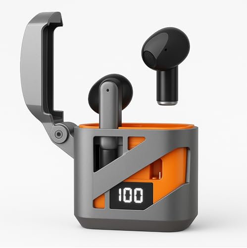 Rigwig GT02 Wireless Earbuds Bluetooth 5.3, TWS In-Ear Kopfhörer mit Mikrofon, LED Power Display, IPX4 Wasserdicht, Typ-C Schnellladung, 6H Spielzeit, Noise Cancelling Ohrhörer für Android & iOS