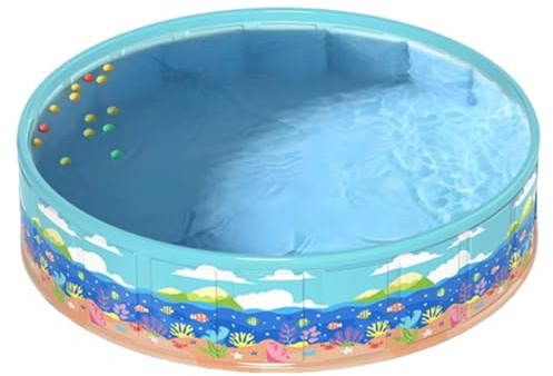 160 x 45 cm Tragbarer Hundepaddelpool - Faltbarer Paddelpool Für Hunde | Nicht Unflatbare PVC Klappkinder Haustiere Badewanne | Hinterhof Im Freien Große Badewanne Für Den Garten Und Wasserpartys