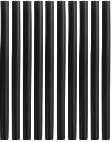 10 Pezzi Bastoncini Colla a caldo, 11 x 200 mm Fissaggio Stick colla a caldo, Nero Ricariche Colla a Caldo Stick,Kit Bastoncini Colla Asciugatura Rapida,per progetti, ufficio
