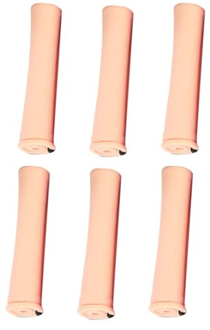 Zanthicia 6 Stück Friseur Roller Lockenwickler Selbsthaltende Magnetische Einzigartiges Design Friseur Curling Tools für Kurzes Mittleres Haar, 2 hellgelb, 6 Stk