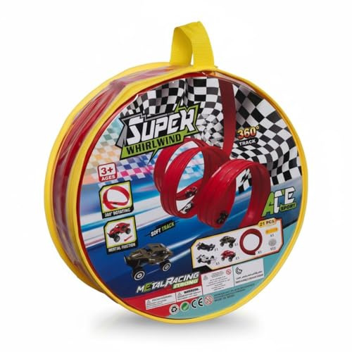KiBcsLic Kinder Rennspiel Baukasten Autorennbahn Rennauto Rennstrecke Spielset mit Saugkopf System Und Stabiler Wandmontage für Mehrseitige Strecken für Glatte Flächen Glas Kachelwände