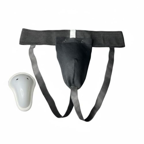 Tubayia Sport-Tiefschutz mit Gurt, komfortabler Stoßschutz für Männer, Schrittschutz für Kampfsport, Taekwondo und Karate