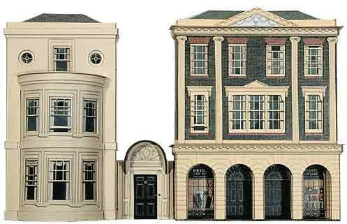 Superquick 1:72 Regency Period Shops and House - Low Relief Card Kit C4