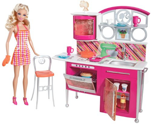 Barbie T8014 - Barbie Deluxe Möbel & Puppe (Küche)