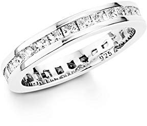 Amor Ring 925 Sterling Silber Damen Ringe, mit Zirkonia synth., Silber, Kommt in Schmuck Geschenk Box, 9852253