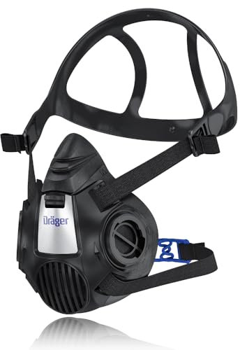Dräger X-plore 3500 Halbmaske, Mehrweg Atemschutz-Maske für den Einsatz mit wechselbaren Bajonettfiltern, Größe M