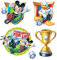 Disney Micky Maus Wandsticker Fußball, 30 x 40 cm