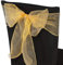 Trimming Shop Gold Organza Sashes Chair Cover Assorted Colour Fuller Bow Ribbon for Wedding, Banquet, Birthday, Event Decoration, 17cm x 280cm, 25pcs