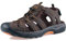 GRITION Sandalias de Senderismo Hombre, Deportivas Verano Trekking Punta Cerradas Playa Exterior, Ajustable Antideslizantes Zapatillas Casuales Caminar Agua Calzados 41EU-Marrón