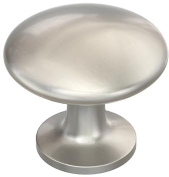 LONTAN 5 Pack Brushed Nickel Door Knobs Drawer Knobs for Kitchen Door Cabinet Pulls Zinc Alloy Kitchen Cupboard Furniture