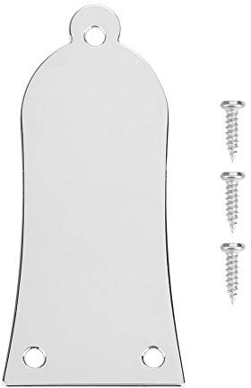 Bnineteenteam Truss Rod Cover, 3-Loch Metall Truss Rod Cover mit Schrauben für E-Gitarre und Bass, Silber, Größe: Ca.5,8 × 2,6 cm/2,3 × 1,0 in.