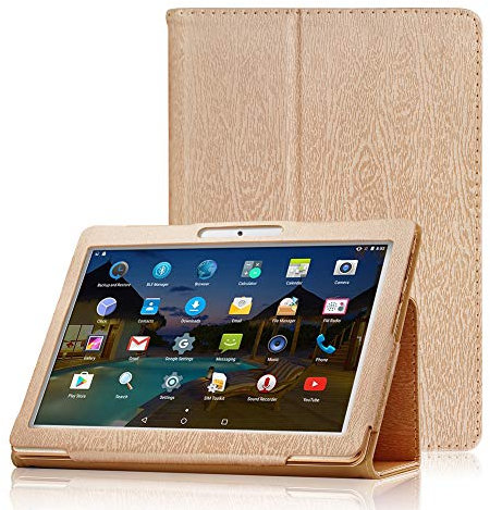 AKNICI 10.1 Zoll Hülle für Dragon Touch K10/TYD-107 TYD-108 TYD-109/TOSCiDO T22 M863/HOPLAZA/Lectrus/YOTOPT X109/ACEPAD A130 A145 A121 A12X A140 A101/Padgene Q20/Victbing/TOSCiDO/ZONKO/Haehne, Gold