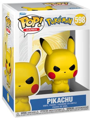 Funko Pop! Games: Pokemon - Grumpy Pikachu - Esclusiva Amazon - Figura in Vinile da Collezione - Idea Regalo - Merchandising Ufficiale - Giocattoli per Bambini e Adulti - Video Games Fans