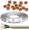 NYM-J 5x1,5 mm² 25m Mantelleitung Installationskabel mit 15 Stück WAGO Klemmen M131