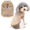 Zunea Fleece Winterjacke für Kleine Hunde Warme Wintermäntel Pullover Sweater Weich Fuzzy Welpen Kleidung mit D-Ring für Geschirr Leine Kaltes Wetter Haustier Bekleidung für Chihuahua Katzen Braun XL