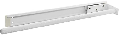 OBF 03 0352 10 weiß beschichtet Grimme Pluto Geschirrtuchhalter (Handtuchhalter) ausziehbar 1-armig für die Küche, ET 448mm Aluminium, Länge 448 mm