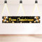 DPKOW Italiano Buon Compleanno Striscione per Feste di Compleanni Decorazioni, Tessuto Striscione per Compleanno Esterno Giardino Decorazione, Oro Nero Buon Compleanno Addobbi, 218 * 35cm